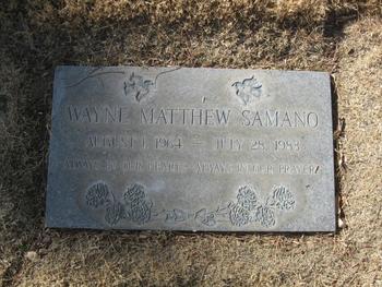 Samano,   Wayne Matthew gravesite