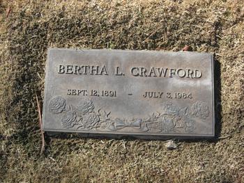 Crawford,   Bertha Lenora gravesite