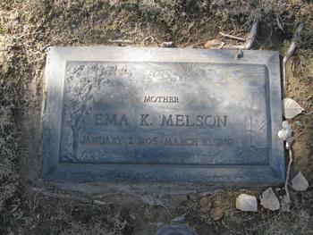 Melson,   Ema gravesite