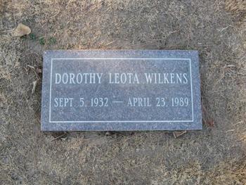Wilkens,   Dorothy Leota gravesite