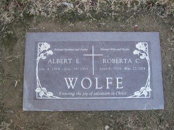 Wolfe,   Roberta Florence gravesite