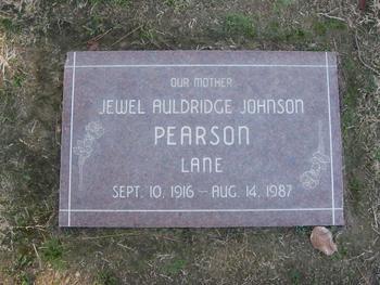 Lane,   Jewel gravesite