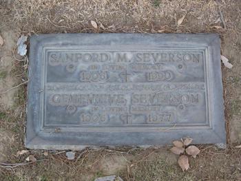Severson,   Sanford Mcline gravesite