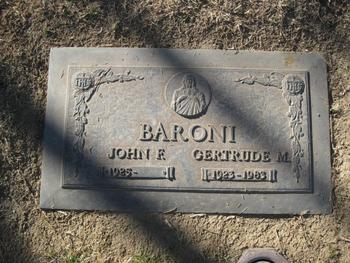 Baroni,   Gertrude Maryann gravesite