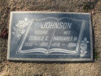 Johnson,   Margaret M. gravesite