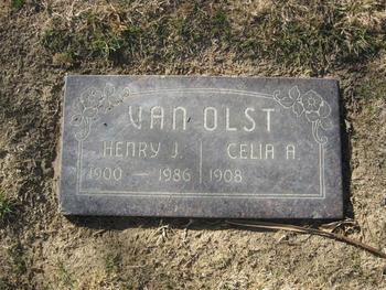 Van Olst, Celia A. gravesite
