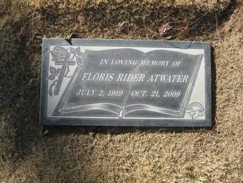 Atwater,   Floris Rider gravesite
