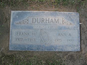 Durham,   Ann A. gravesite