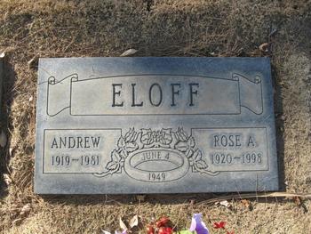 Eloff,   Rose A. gravesite