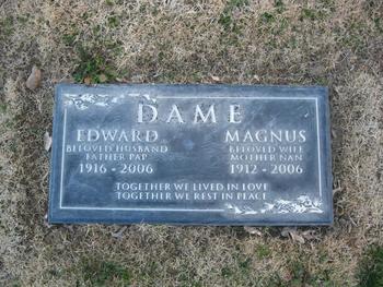 Dame,   Magnus M. gravesite