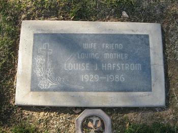 Hafstrom,   Louise Joyce gravesite