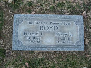Boyd,   Harold I. gravesite