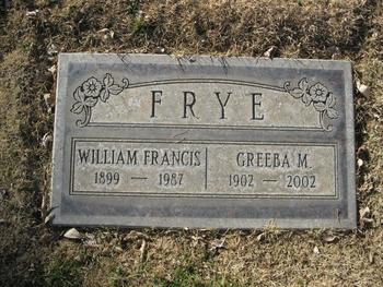 Frye,   Greeba M. gravesite