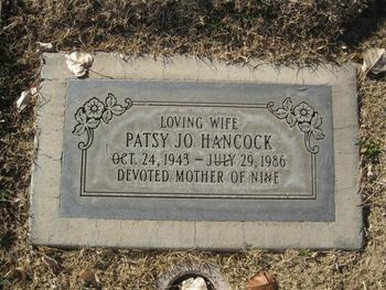 Hancock,   Patsy Jo gravesite