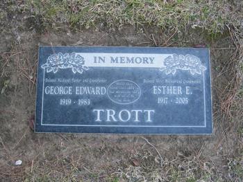 Trott,   Esther E. gravesite