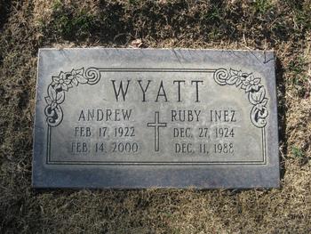 Wyatt,   Andrew gravesite