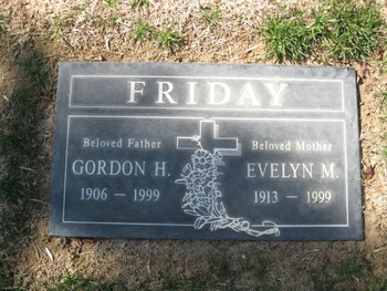Friday,   Evelyn M. gravesite