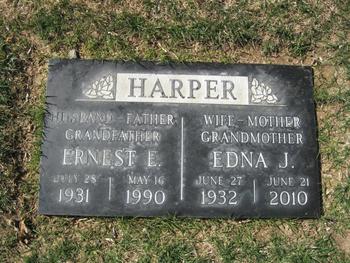 Harper,   Edna J. gravesite
