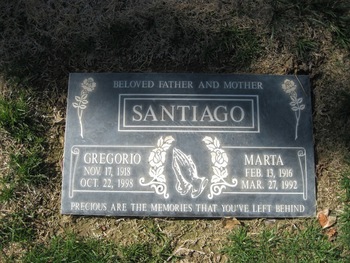 Santiago,   Gregorio gravesite