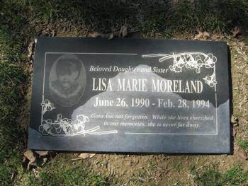 Moreland,   Lisa Marie gravesite