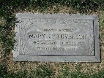 Stevenson,   Mary Jean gravesite