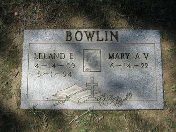 Bowlin,   Mary A. V. gravesite