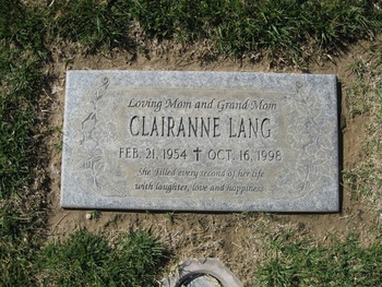 Lang, Clairanne Martine gravesite