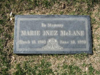 McLane,   Marie Inez gravesite