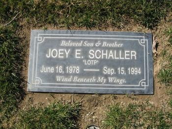Schaller,   Joey Edwin gravesite