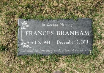 Branham,   Frances gravesite
