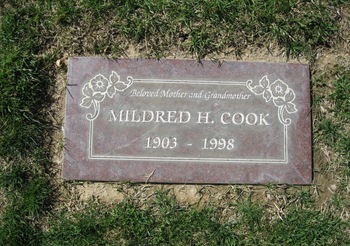 Cook,   Mildred H. gravesite