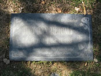 Metcalf,   Judith Ann ('Judy') gravesite