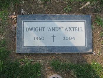 Axtell,   Dwight Andrew ('Andy') gravesite