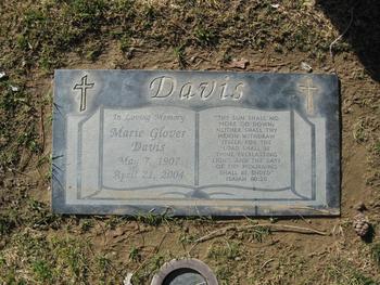 Davis, Marie Glover gravesite