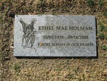 Holman,   Ethel Mae gravesite