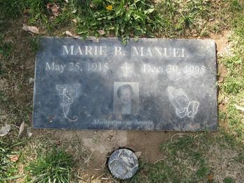 Manuel,   Marie gravesite