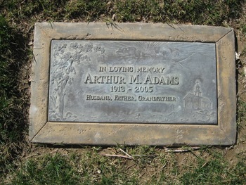 Adams,   Arthur M. gravesite