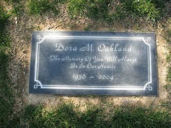 Oakland,   Dora M. gravesite