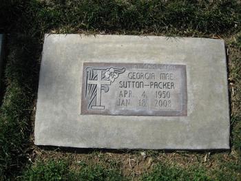 Sutton-Packer,   Georgia Mae gravesite