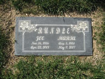 Rundle,   Joe gravesite