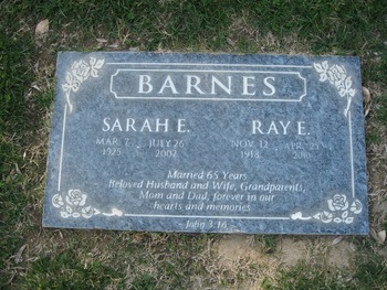 Barnes,   Sarah Eileen gravesite