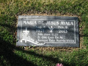 Ayala,   Maria de Jesus gravesite