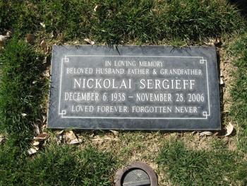 Sergieff,   Nickolai gravesite