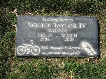 Taylor, IV  Willie ('Wonka') gravesite