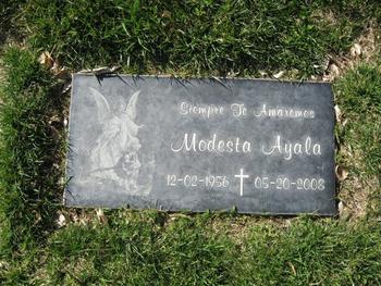 Ayala,   Modesta gravesite