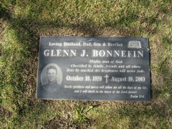 Bonnefin,   Glenn Jerome gravesite