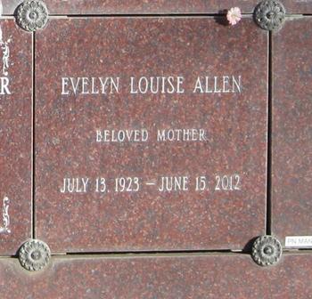 Allen,   Evelyn Louise gravesite