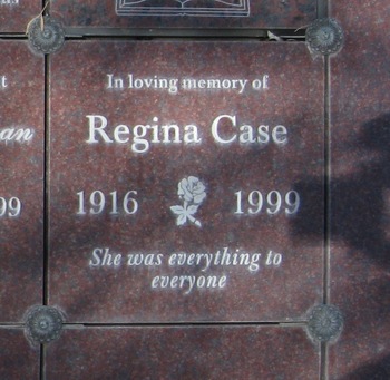 Case,   Regina M. gravesite