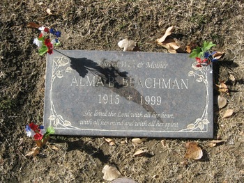 Beachman,   Alma B. gravesite