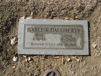 Daugherty,   Isabel K. gravesite